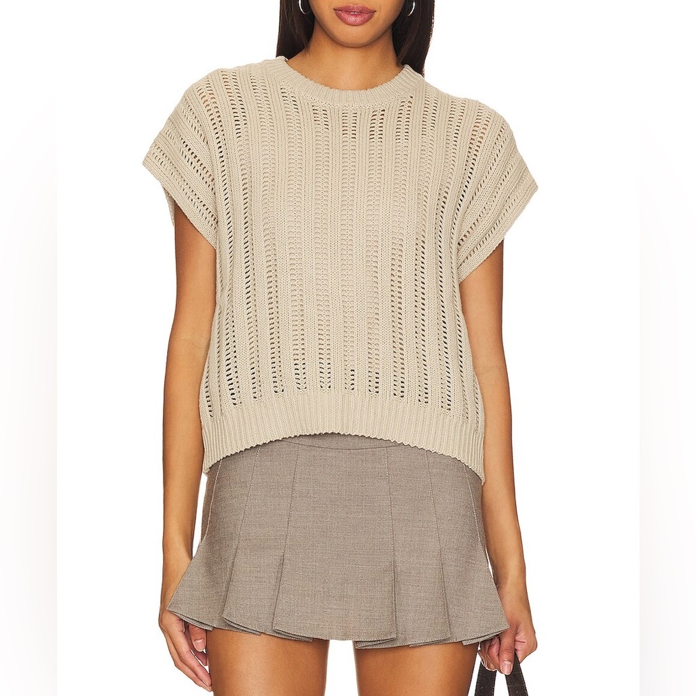 Splendid Camille Sweater Top in Oat Heather Size M